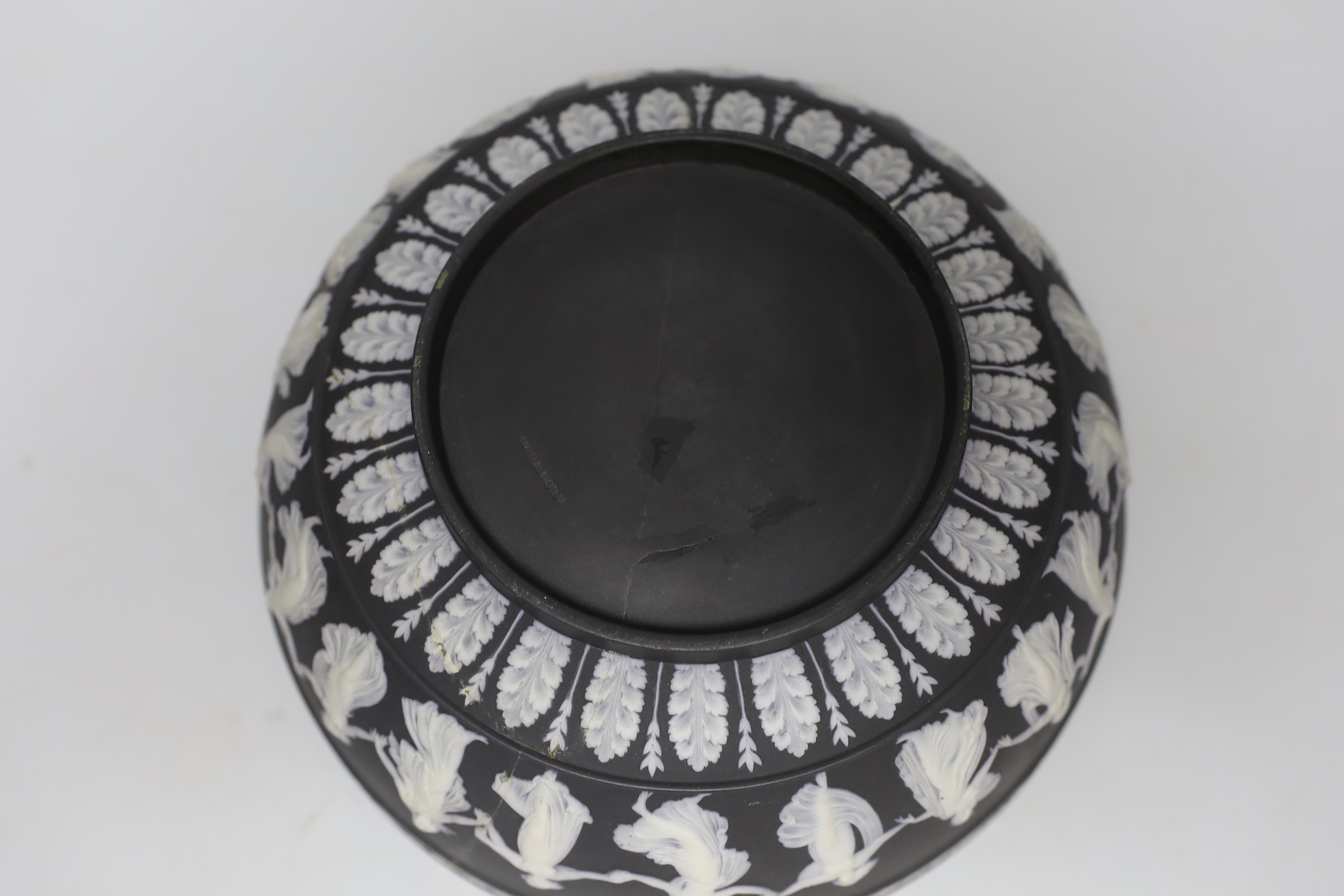 A Wedgwood Black Basalt fruit bowl, 25cm